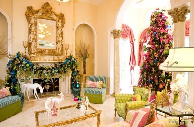 pink christmas colors home decorating ideas