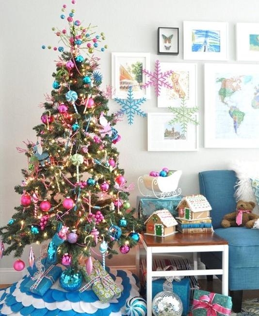 pink christmas colors home decorating ideas