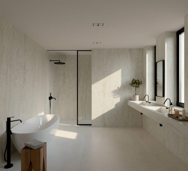 compact stone material smooth finish interior design