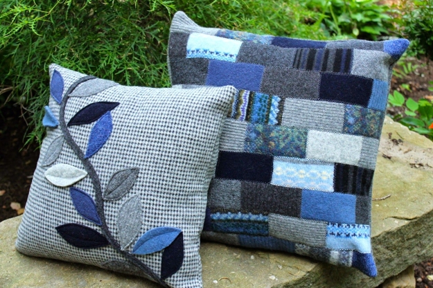 recycled crafts knitted pillow designs
