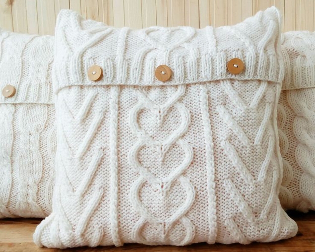 recycled crafts knitted pillow designs