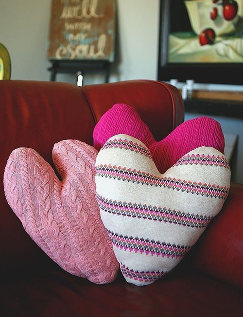recycled crafts knitted pillow designs