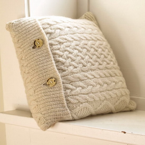 recycled crafts knitted pillow designs
