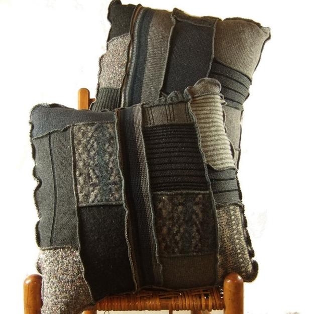 recycled crafts knitted pillow designs