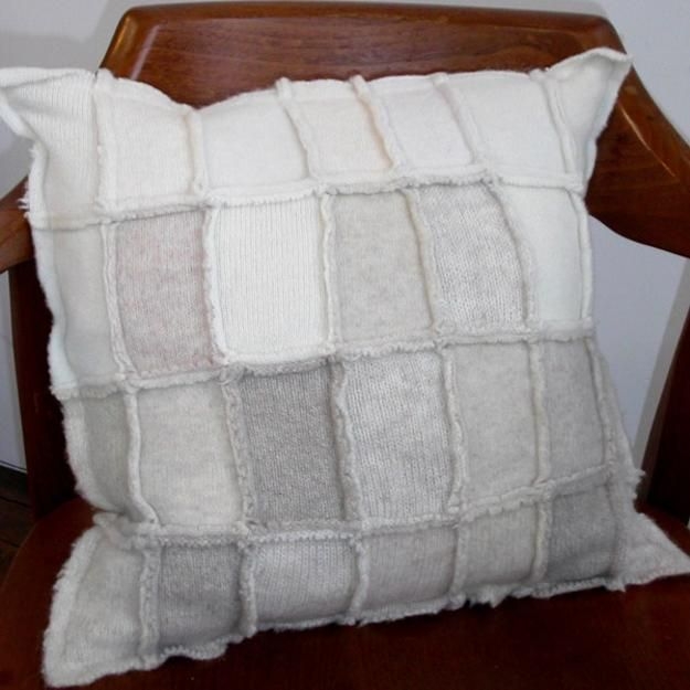 recycled crafts knitted pillow designs