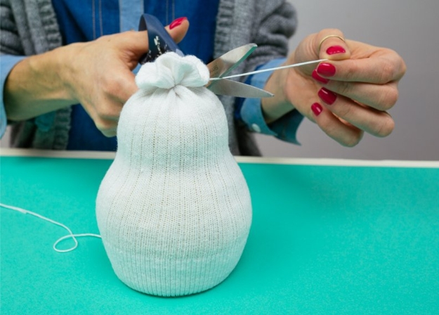 how to reuse recycle socks snowman holiday decorations