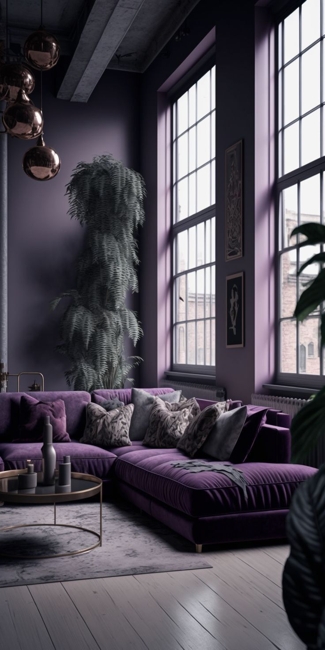 purple interior design