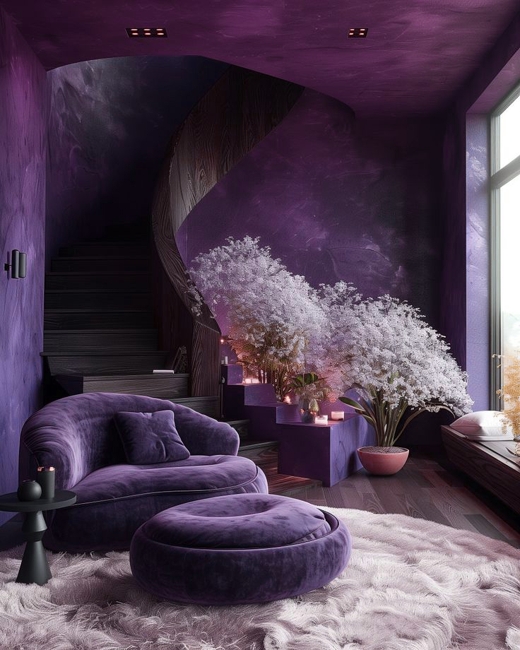 purple interior design