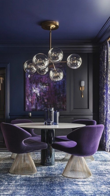 purple interior design