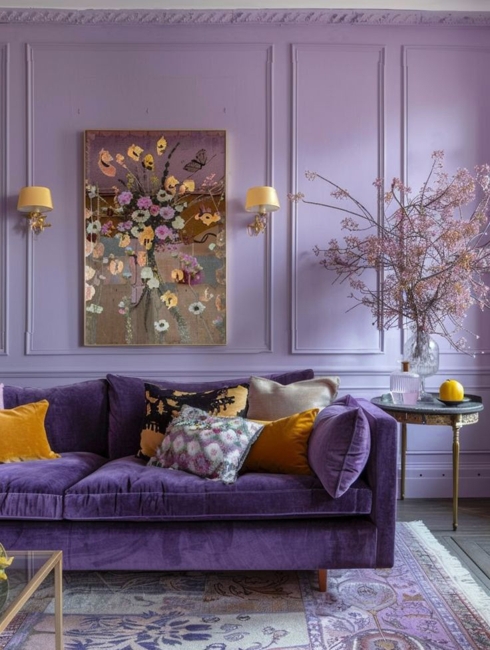 purple interior design
