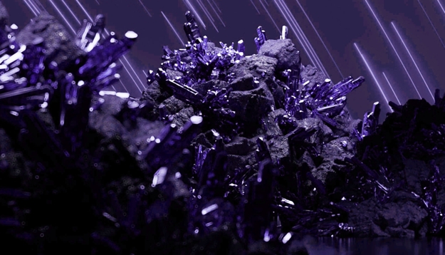 deep purple crystals