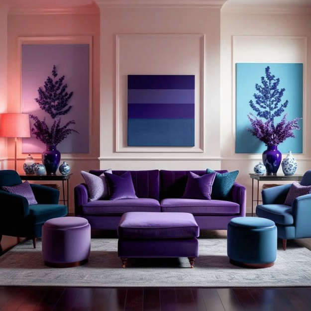 purple interior design