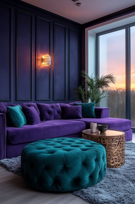 purple interior design