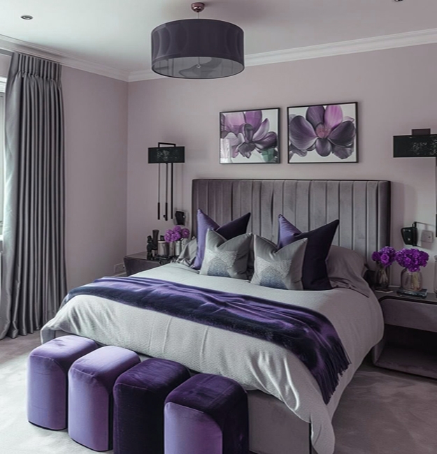 purple interior design