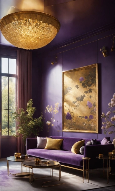 purple interior design