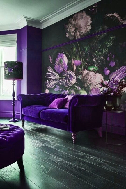 purple interior design