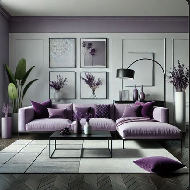 purple interior design