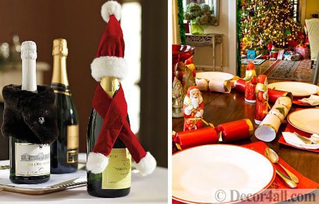 santa themed decor winter holidays