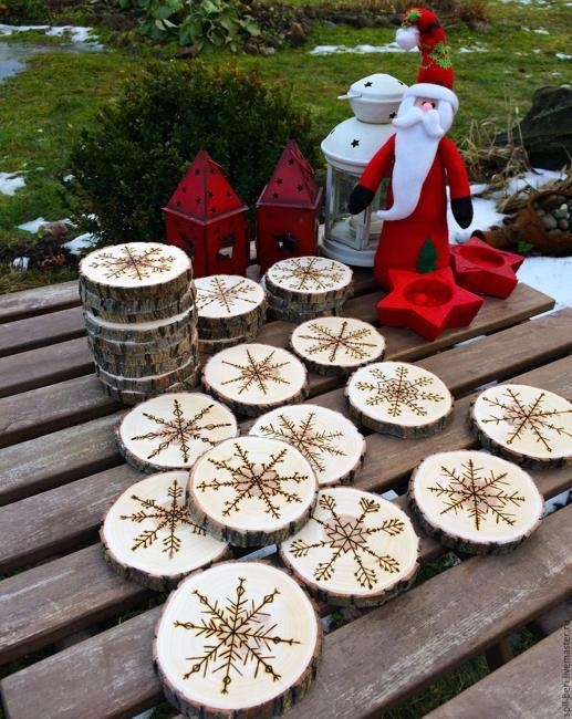 santa themed decor winter holidays