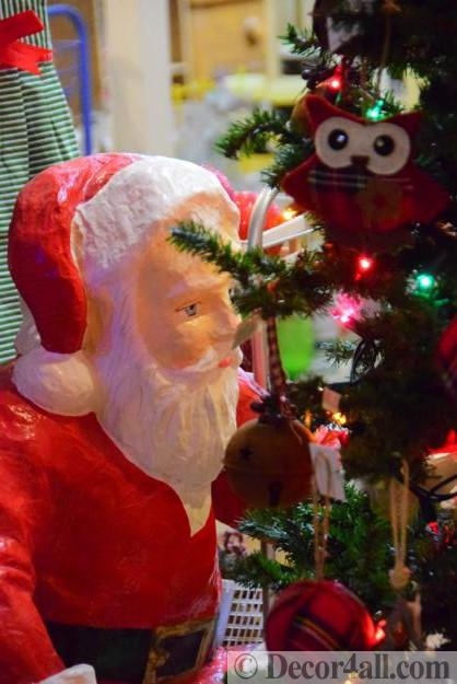 santa themed decor winter holidays