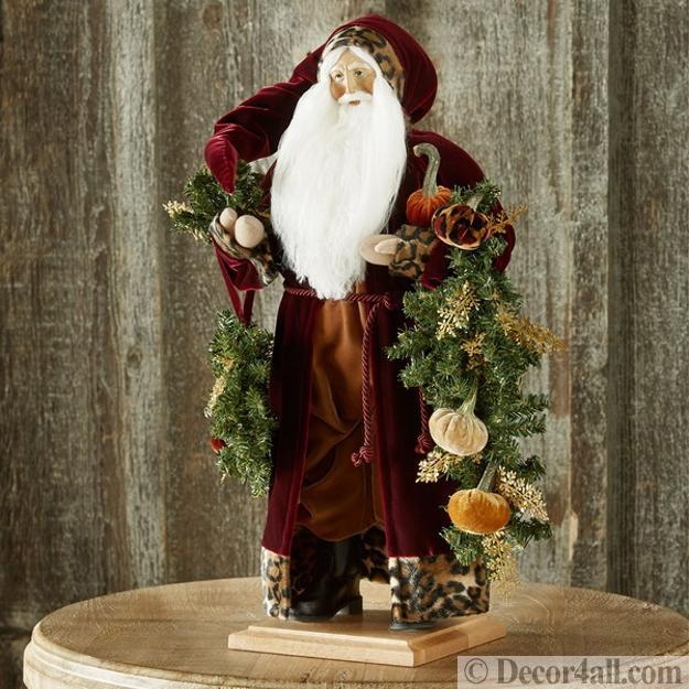 santa themed decor winter holidays