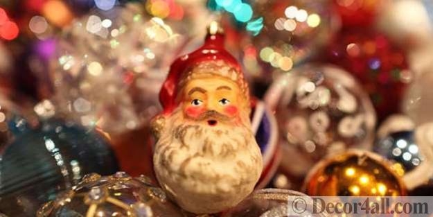 santa themed decor winter holidays