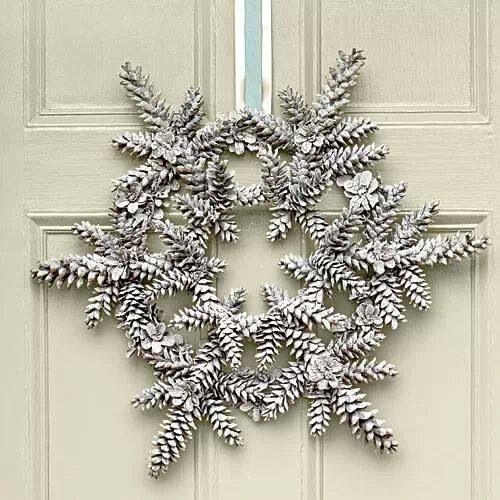 snowflake door wreath
