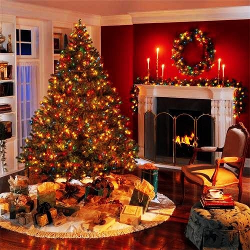 winter holiday home decorating ideas red green colors