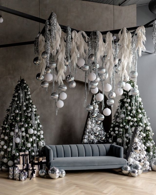 Christmas trees ceiling decorating