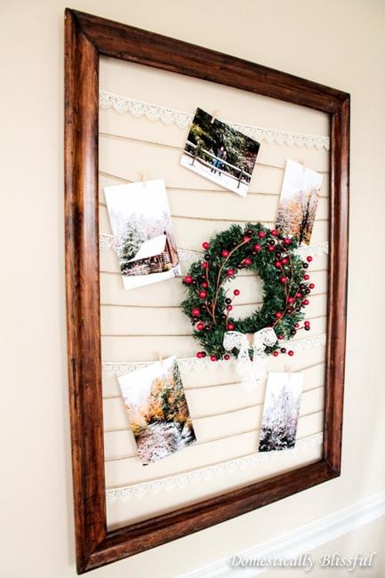 vintage christmas card displays wall decorating ideas
