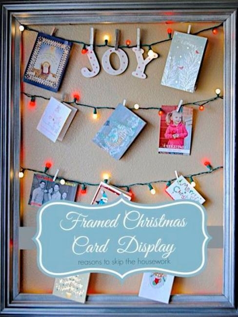 vintage christmas card displays wall decorating ideas