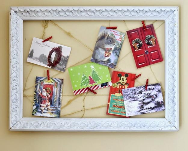 vintage christmas card displays wall decorating ideas