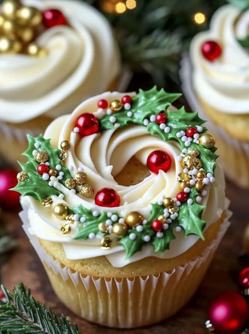 christmas cupcakes colorful cake decoration