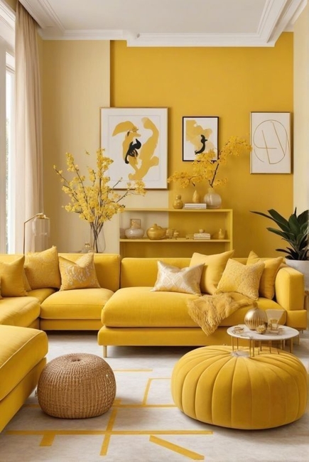 yellows home decorating ideas