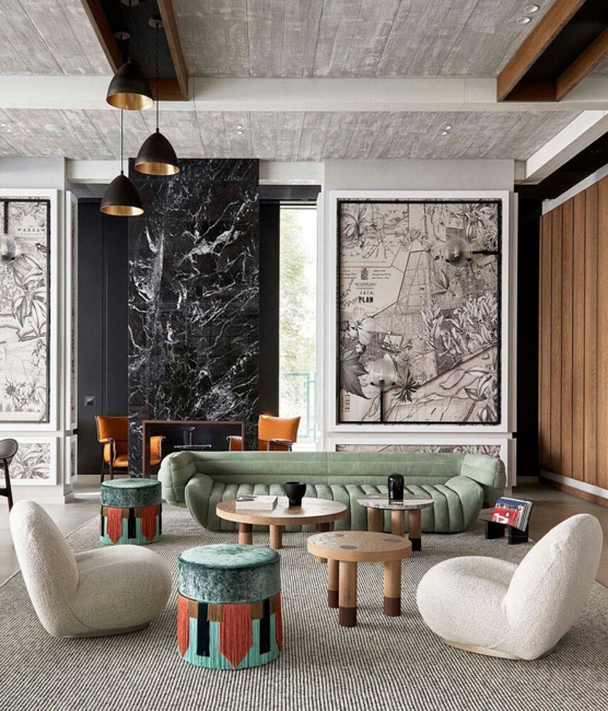 vibrant accents modern room decorating