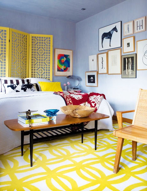 vibrant accents modern room decorating