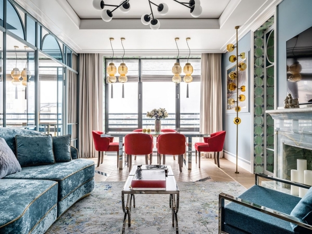 vibrant accents modern room decorating