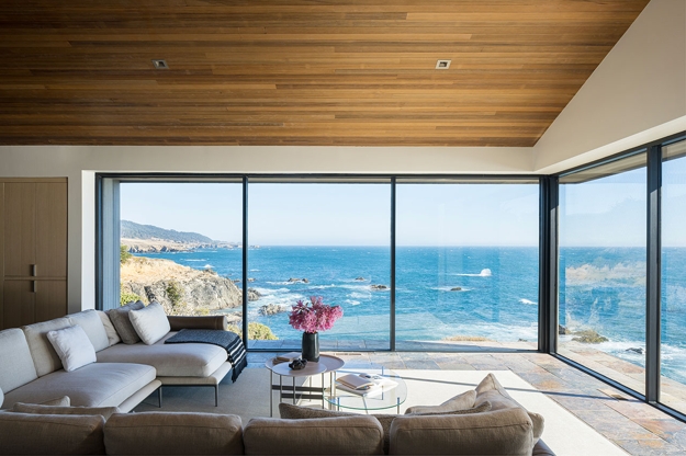 large windows ocean views