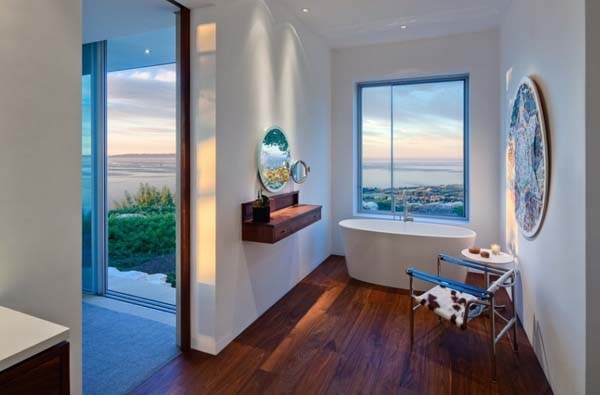 contemporary home glass wall design