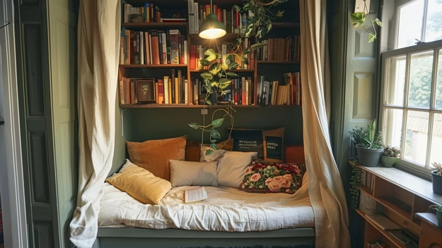 comfortable reading nook