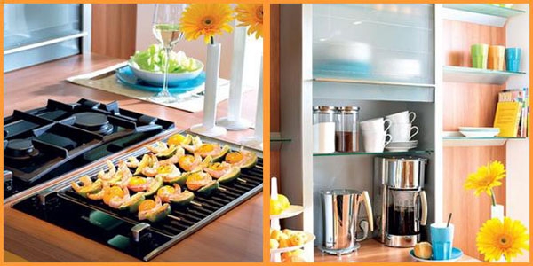 yellow turquoise kitchen colors