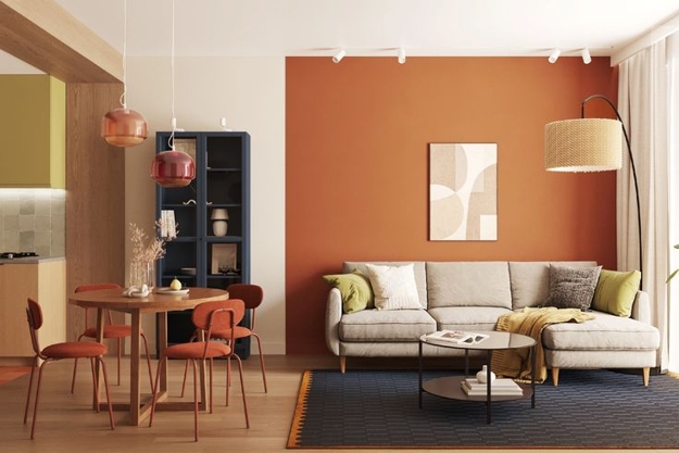 modern furniture decor accessories orange accents