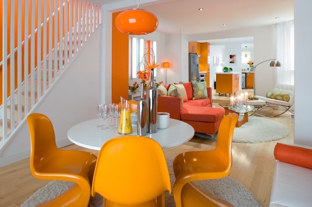 modern furniture decor accessories orange accents