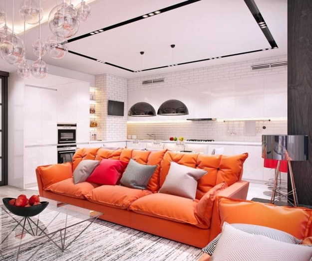 modern furniture decor accessories orange accents