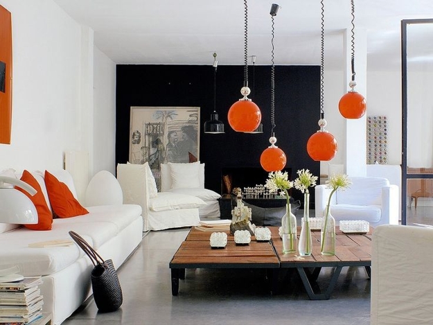 modern lighting decor accessories orange accents