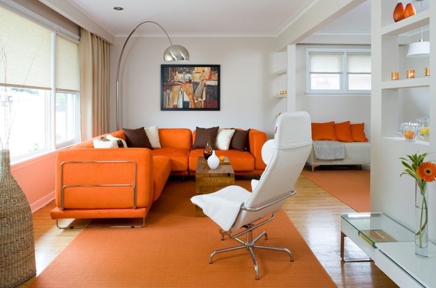 modern furniture decor accessories orange accents