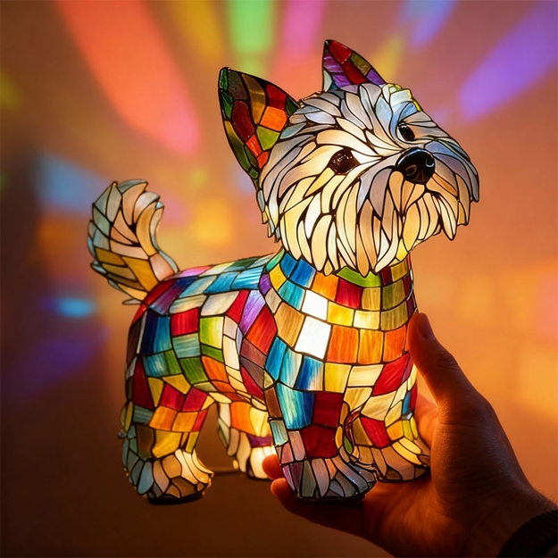 small table lamp dog themed decor