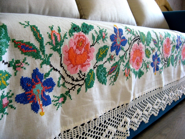 handmade embroidery lace tablecloth