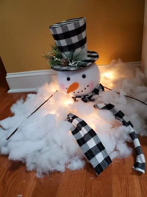 melting snowman home decoration
