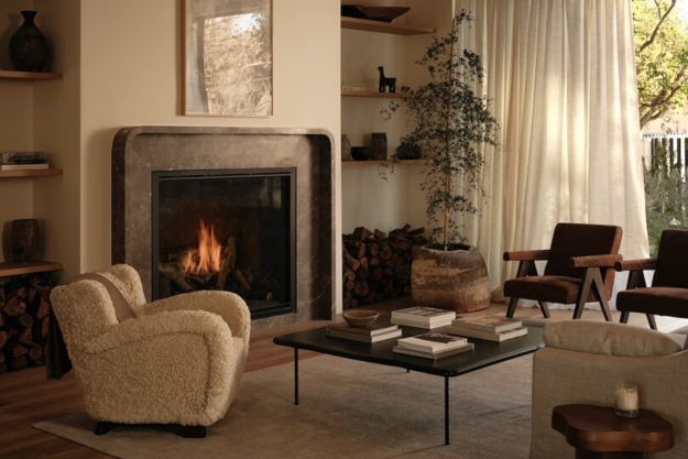 living room design contemporary fireplace